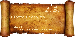 Lipcsey Sarolta névjegykártya